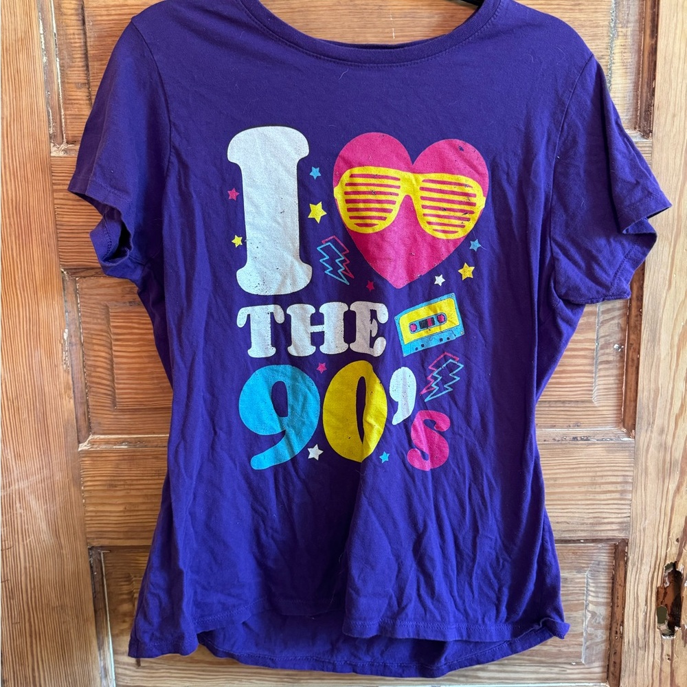 Purple 90's Graphic Short Sleeve Tee